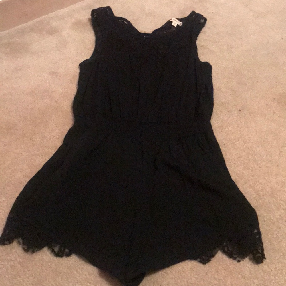 Black lace romper